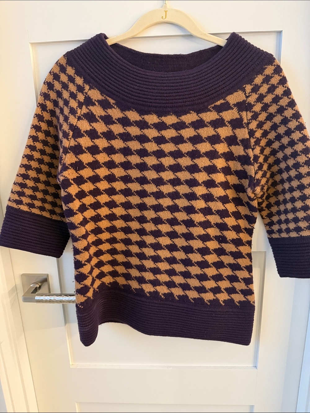 Women's Billy Reid Chunky Wool Houndstooth Sweater